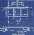 Blueprint for San Francisco Market Street Railway Company "Dinky".