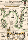 Ex-libris for Andreae Sella; nautical chart after Michelot and Bremond