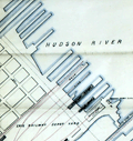 1870 manuscript map of Erie Railway property in Jersey City,
