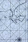 Antique chart of the South African west coast including Table Bay.