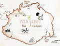 Manuscript G.I. map from World War 2 era of Vita Levu, Fiji.