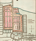 Map of Batavia or Jakarta, Indonesia by John Luffman.