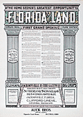 Large original 1911 broadside for Florida Land.
