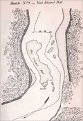 Charts of difficult navigational areas on the Mississippi River.