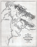 Map of Bad Lands or Mauvaises Terres of Nebraska.