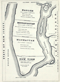 Map of five gas-light companies serving New-York City in 1863.