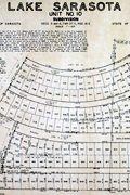 Plat of land at Lake Sarasota, Florida.