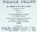 Matthew Maury's scarce thematic chart of whale sightings.