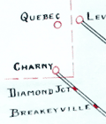 Map of Quebec Central Railway Company