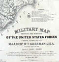 Map of Sherman's march through the deep South.