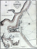 Scarce map of the Harbor at Stornaway on the Island of Lewis,
