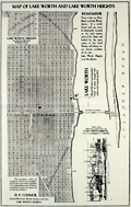 Map of Lake Worth and Lake Worth Heights, Florida.