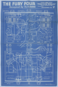 Circuit map of the Fury Four radio introduced in 1933.