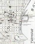 St Petersburg, Florida map issued by Chamber of Commerce.