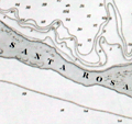 Sea chart of the entrance to Pensacola Bay published at the Admiralty