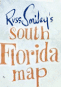 Smiley's pictorial fishing map/print of southern Florida.