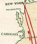 Map of the Caribbean Sea for the Atlas Steamship Company.