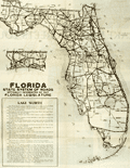 1928 Road map for the entire state of Florida for the Shriners.