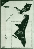 Street map of Key Biscayne, Florida from 1961.