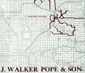 Scarce map of Polk County, Florida highways by J.W. Pope.