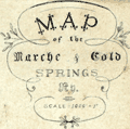 Manuscript map of the Marche and Cold Springs, Arkansas.