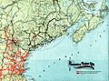 Map of railway lines for the Boston and Maine Railroad. 1901.