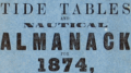 19th century nautical almanack published from Hartlepool