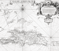 Plan of the island of Hispaniola by Amedee Frezier.