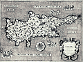 Antique map of the Mediterranean Island of Cyprus by Porcacchi.