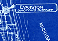 Blueprint of lots for sale near Evanston, Illinois in 1924.