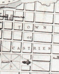 Antique chart of Port Castries in the French West Indies.