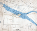 Map of Oakland Harbor development in Alameda, California.