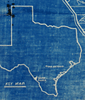 Rare Cyanotype or blueprint map of the Shaw Ranch