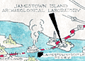 Pictorial route map for the James River Ceramics Club, ca. 1951.