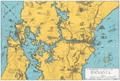 Pictorial map of Panama in Central America.