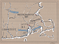 Manuscript map of tribes Massachusetts, Rhode Island.