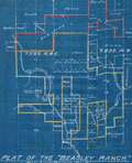 1921 cadastral map of the Beasley Ranch, San Luis Obispo, California.