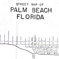 Promotional street map of Palm Beach Florida by Brockway.