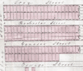 Scarce lithographed map of lots filled in South Cove at Boston, Mass