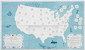 Allergy map of the United States by Smith, Kline, French in 1962.