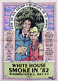Cannabis-related poster promoting the White House Smoke-in 1982.