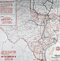 Scarce thematic immigration map of the state of Texas.