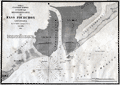 Chart of Pass Fourchon, Louisiana at the mouth of Bayou Lafourche.