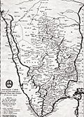 Early map of southern India by d'Anville from 1737.