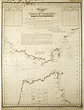 Rare nautical chart of the Strait of Gibraltar from 1824 by Reiner.