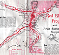 Persuasive advertising with a map of the human circulatory system.