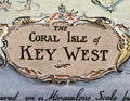 Rare WPA funded pictorial variant map The Coral Isle of Key West.
