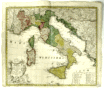 Antique map of Italy divided into provinces from 1742