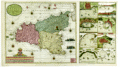 Rare sea chart of Sicily with scenes of the Battle of Cape Passaro