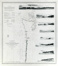 Antique chart of west U.S. Umpquah River, Oregon to Canada